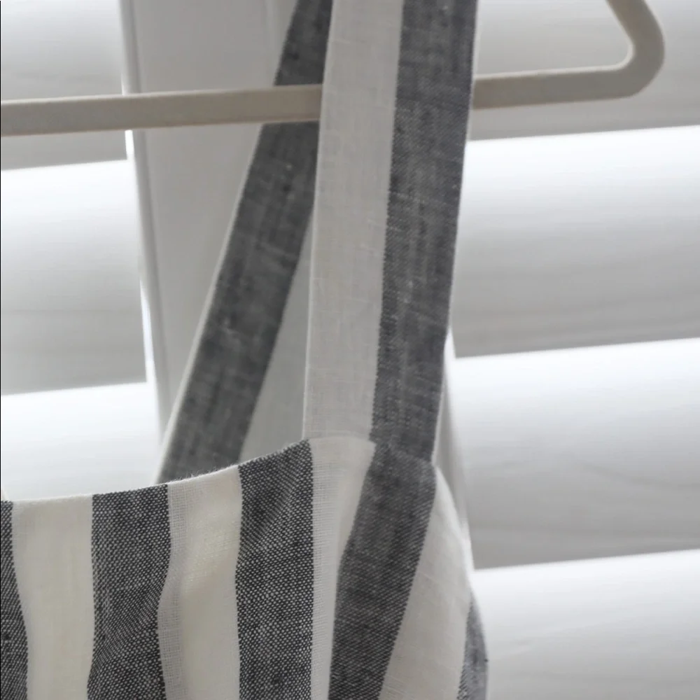 Reformation Striped Black and White Linen Jumpsuit